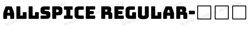 Allspice Regular字体转换